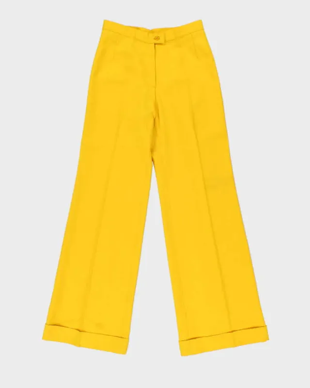 DS Vintage 1970s Di Lusso Premiere Italy Women's High Waisted Bell Bottom Flared Trousers - W27 L32 made by Rokit