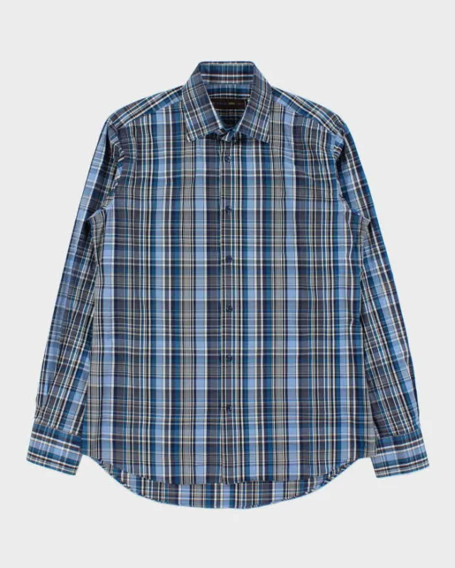 Vintage Y2K 00s Etro Plaid Long Sleeve Shirt - M made by Rokit