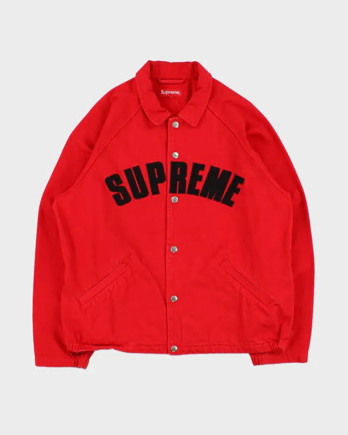 FW2018 Supreme Snap Front Twill Canvas Coach Jacket - L sold by Rokit