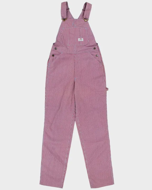 DSWT 1980s Fruit Of The Loom Pinstriped Dungarees - W31 L34 made by Fruit of the Loom