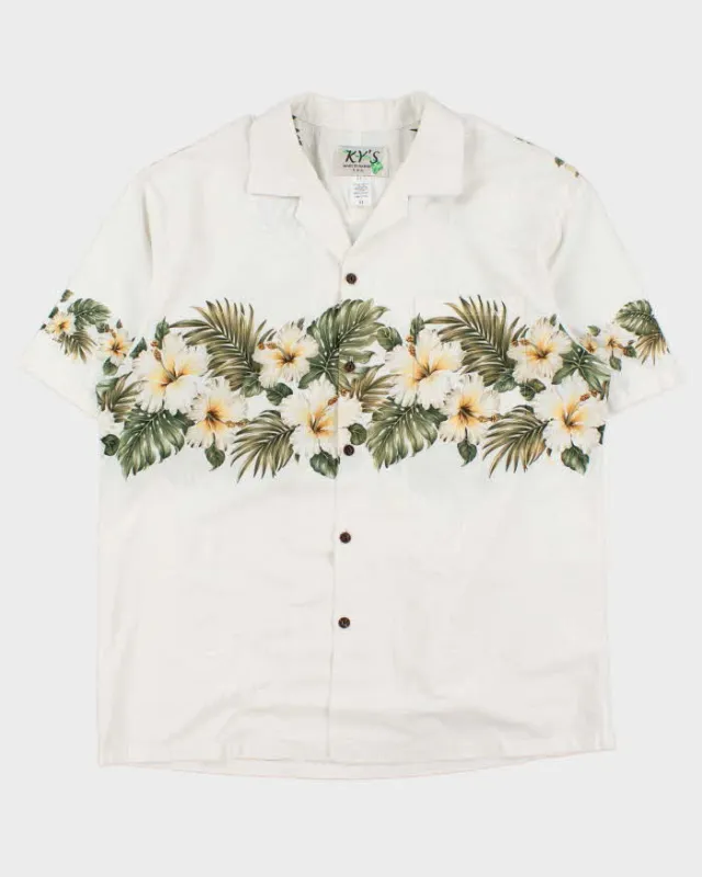 Vintage 1990s Ky's Made In USA Floral Short Sleeve Hawaiian Shirt - XL sold by Rokit