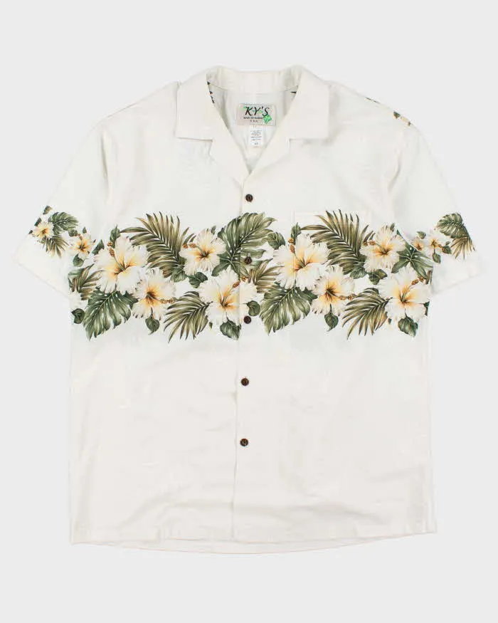 Vintage 1990s Ky's Made In USA Floral Short Sleeve Hawaiian Shirt - XL sold by Rokit