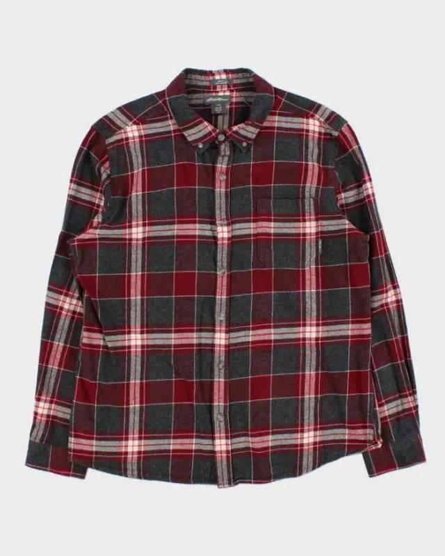 Vintage Eddie Bauer Plaid Classic Fit Long Sleeve Flannel Shirt - L made by Eddie Bauer