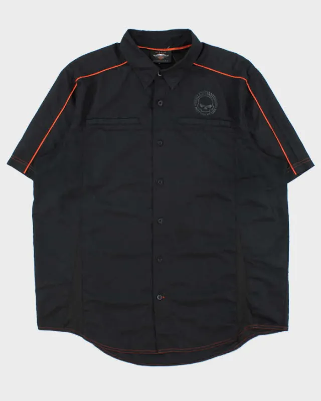 Vintage Harley Davidson Performance Skull Logo Short Sleeve Shirt - XL sold by Rokit