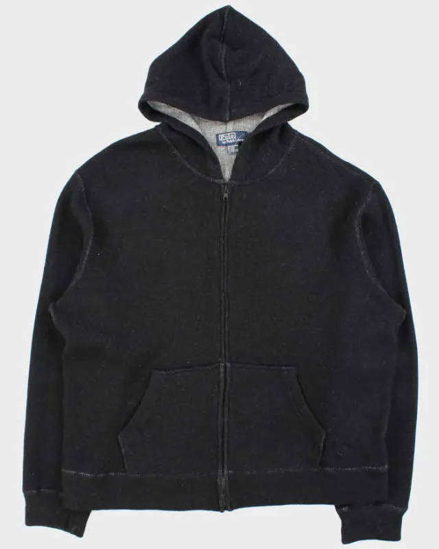 Vintage Y2K 00s Polo Ralph Lauren Wool Angora Blend Knit Zip-Up Hoodie - L made by Ralph Lauren