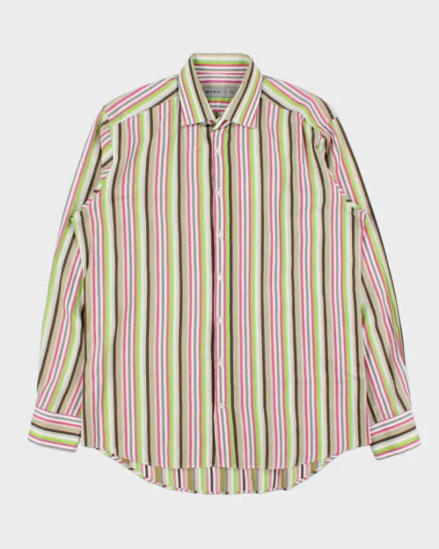 Vintage Y2K 00s Etro Striped Long Sleeve Shirt - L made by Rokit