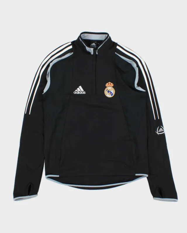 Vintage 2004 Adidas Football Real Madrid FC Quarter-Zip Training Fleece - S made by Adidas