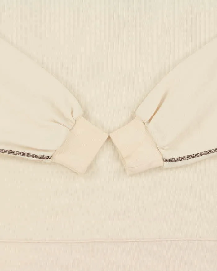 Studio CLIP Japan Contrast Stitch Women's Cream Boxy Sweatshirt - L sold by Rokit product image thumbnail 5