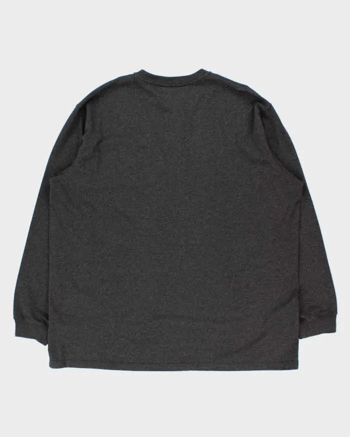 Vintage Carhartt Grey Marl Original Fit Long Sleeve Henley T-Shirt - XXXL sold by Rokit product image thumbnail 2