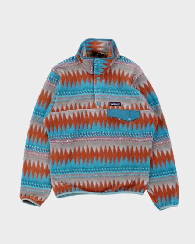 Vintage Patagonia Synchilla Snap-T Aztec Pullover Fleece - XXS sold by Rokit