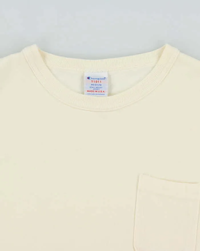 Vintage Champion T101 Heavyweight Jersey Made In USA Crewneck Pocket T-Shirt - M sold by Rokit product image thumbnail 5