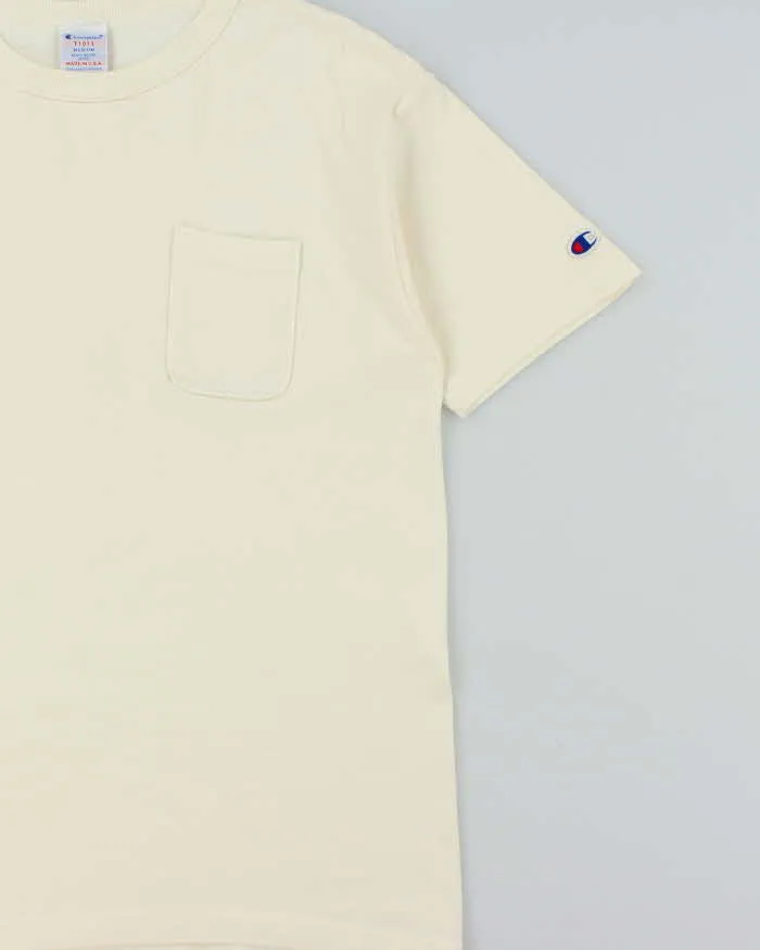 Vintage Champion T101 Heavyweight Jersey Made In USA Crewneck Pocket T-Shirt - M sold by Rokit product image thumbnail 3