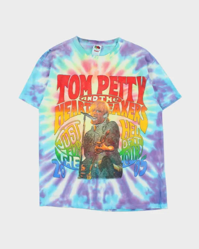 Vintage 2005 Tom Petty & The Heartbreakers Souled Out USA Tour Tie-Dye Heavyweight Crewneck T-Shirt - L sold by Rokit