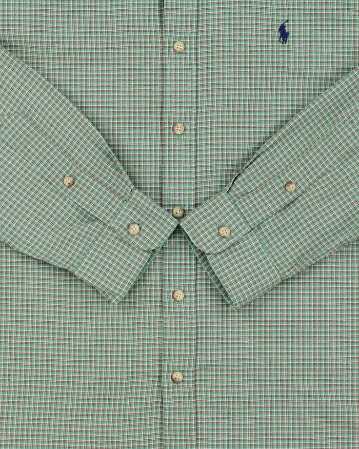 Vintage Ralph Lauren Grid Check Slim Fit Long Sleeve Shirt - L sold by Rokit product image thumbnail 4
