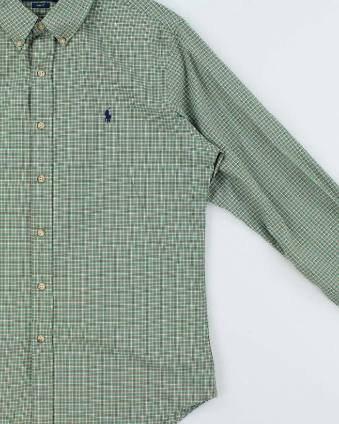 Vintage Ralph Lauren Grid Check Slim Fit Long Sleeve Shirt - L sold by Rokit product image thumbnail 3