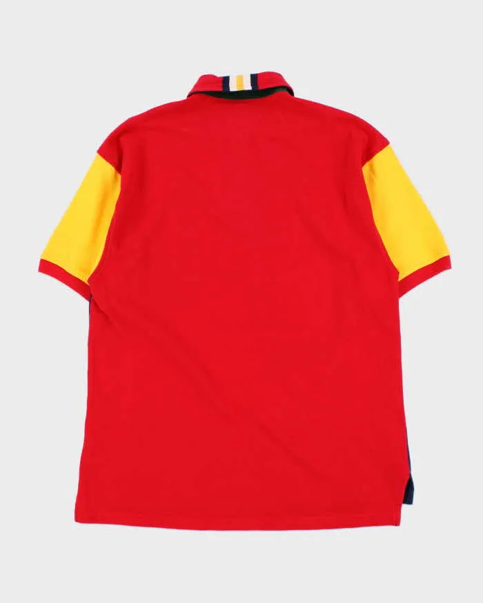 Vintage 1990s Tommy Hilfiger Colour Block Polo Shirt - M sold by Rokit product image thumbnail 2