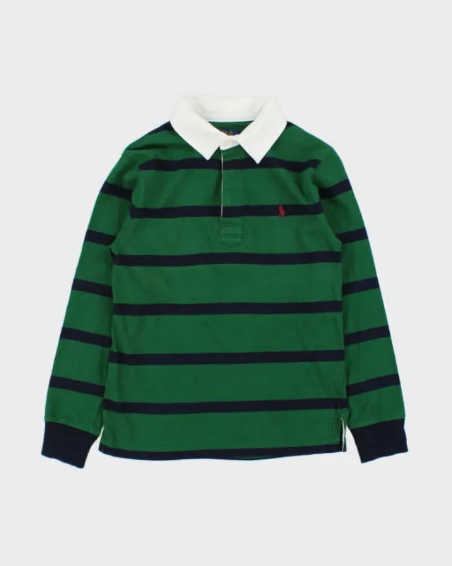 Vintage Polo Ralph Lauren Women's Classic Striped Long Sleeve Rugby Shirt - S made by Ralph Lauren