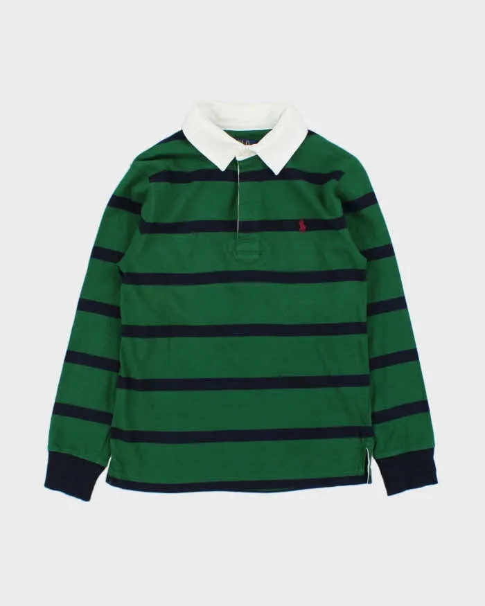 Vintage Polo Ralph Lauren Women's Classic Striped Long Sleeve Rugby Shirt - S sold by Rokit