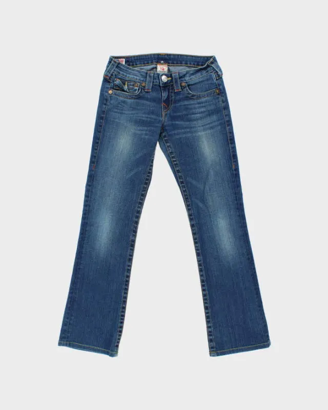 Vintage Y2K 00s True Religion Women's 'Becky' Flap Low Rise Bootcut Denim Jeans - W28 L30 made by True Religion