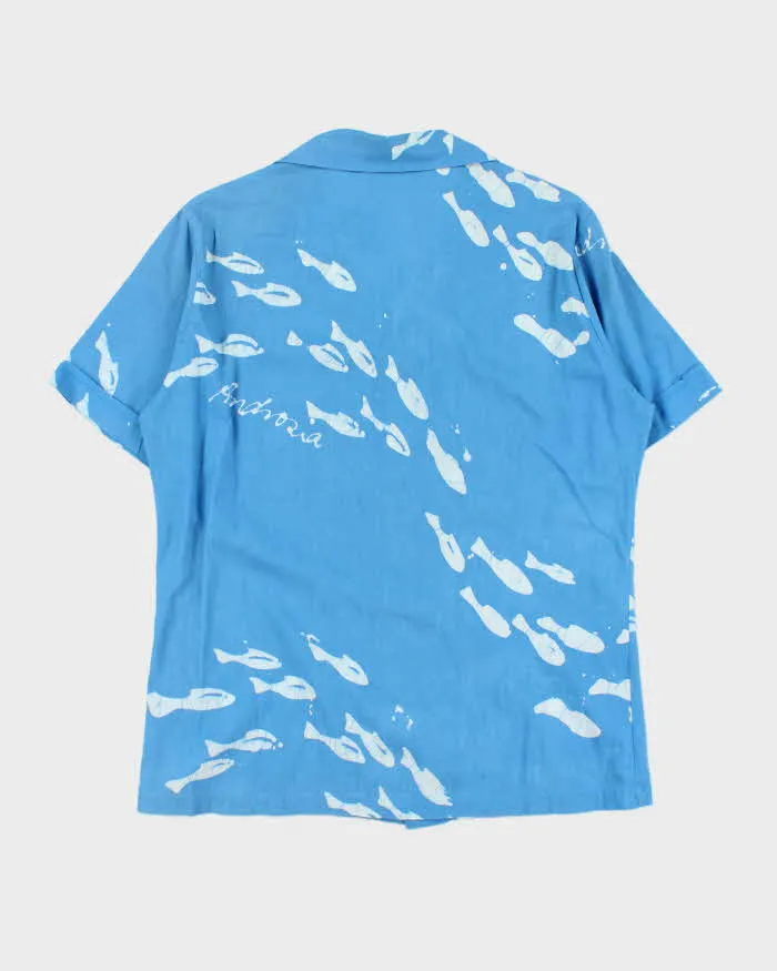 Vintage 1970s Androsia Made In Bahamas Ocean Hawaiian Shirt - L sold by Rokit product image thumbnail 2