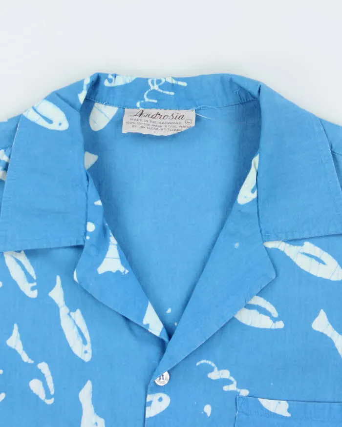 Vintage 1970s Androsia Made In Bahamas Ocean Hawaiian Shirt - L sold by Rokit product image thumbnail 5