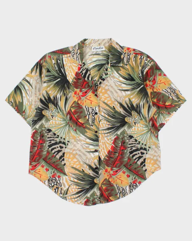 Vintage 1980s Caribou Made In USA Women's Boxy Hawaiian Shirt - L sold by Rokit