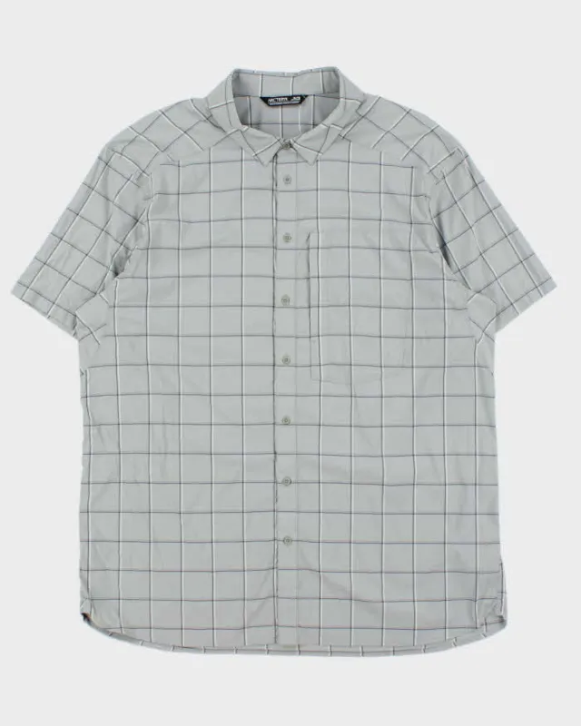 Vintage Arc'teryx 'Reil' Window Pane Check Short Sleeve Technical Shirt - XL made by Arc'teryx
