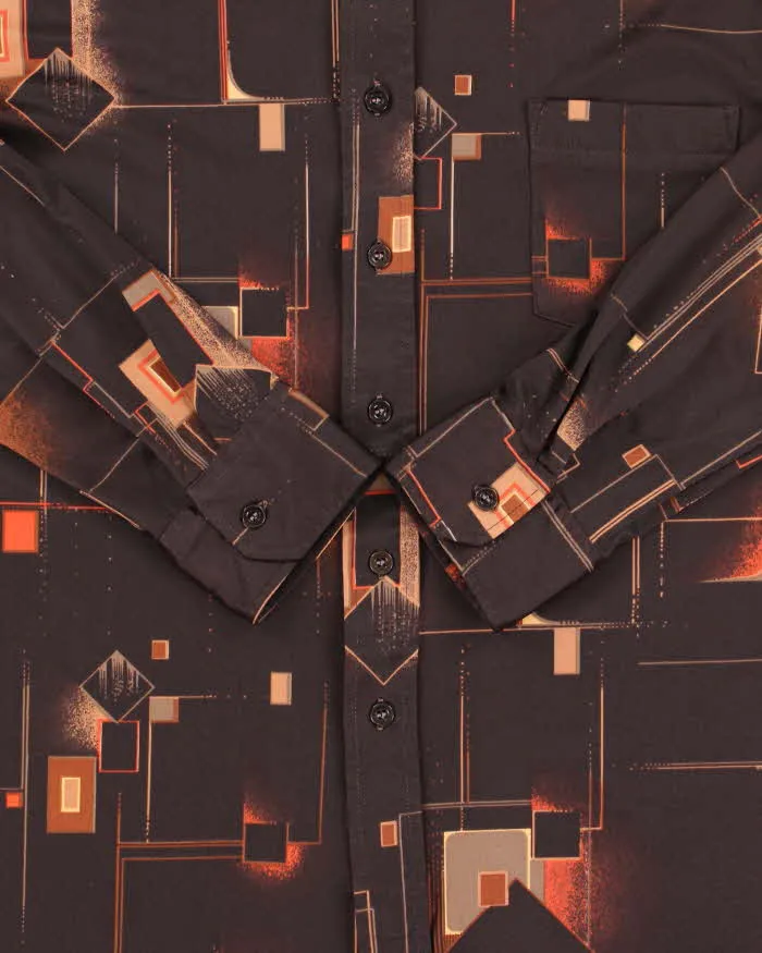 Vintage 1970s Pierre Gerard By Mr Jeff Patterned Long Sleeve Shirt - M sold by Rokit product image thumbnail 4