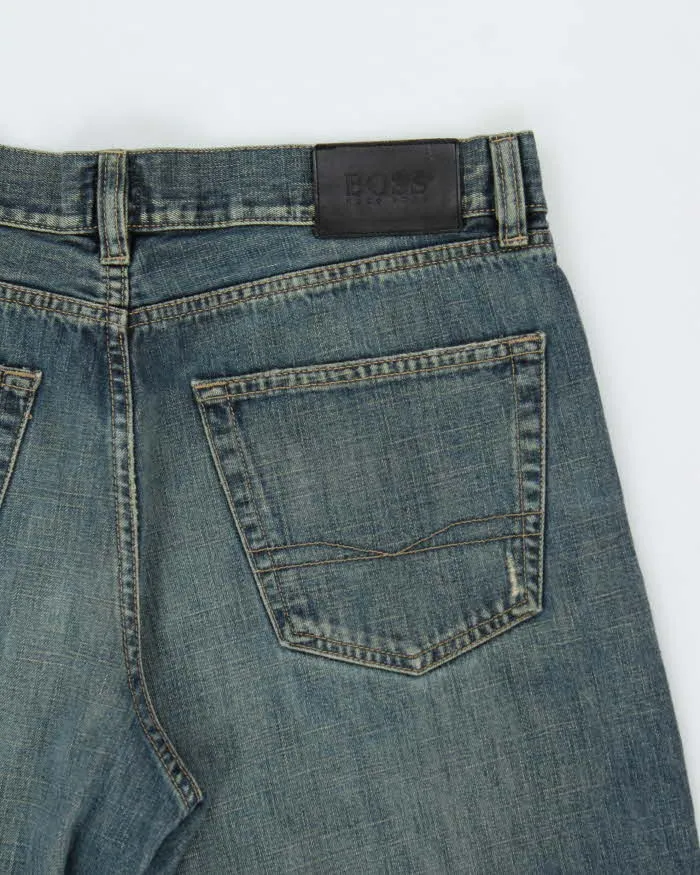 Vintage Y2K 00s Hugo Boss Texas Mud Wash Wide Leg Denim Jeans - W36 L32 sold by Rokit product image thumbnail 4
