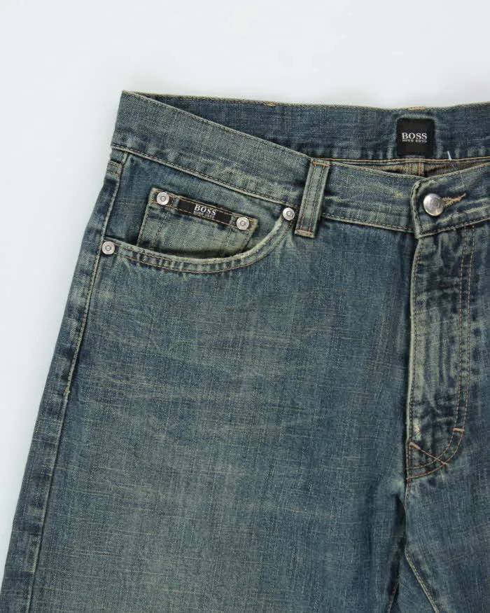 Vintage Y2K 00s Hugo Boss Texas Mud Wash Wide Leg Denim Jeans - W36 L32 sold by Rokit product image thumbnail 3