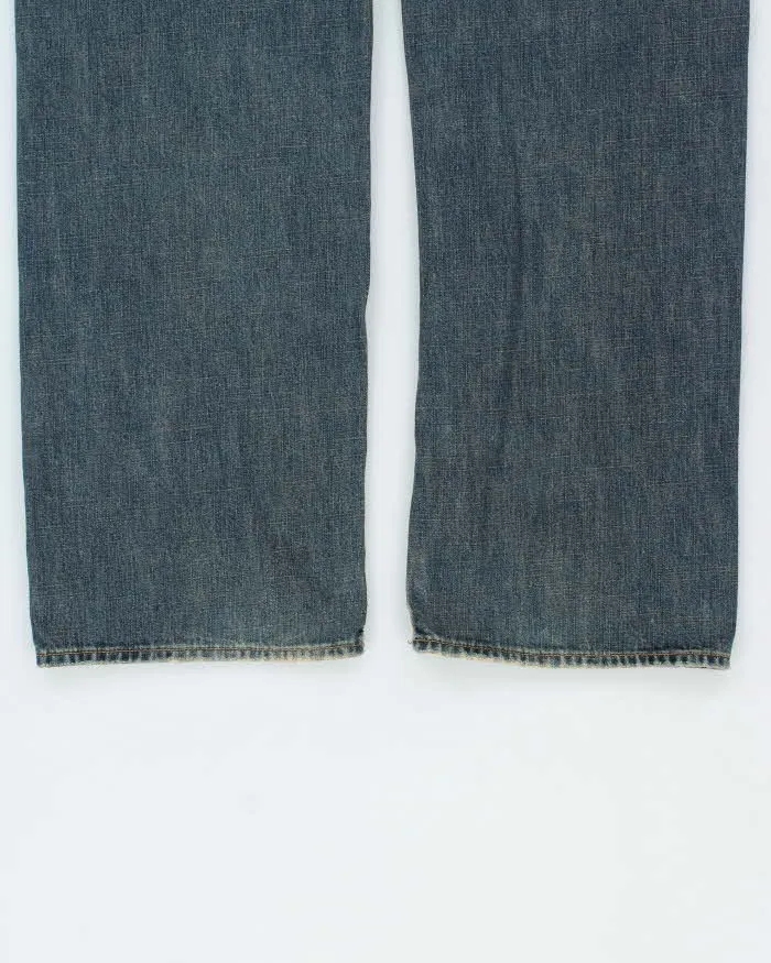 Vintage Y2K 00s Hugo Boss Texas Mud Wash Wide Leg Denim Jeans - W36 L32 sold by Rokit product image thumbnail 5