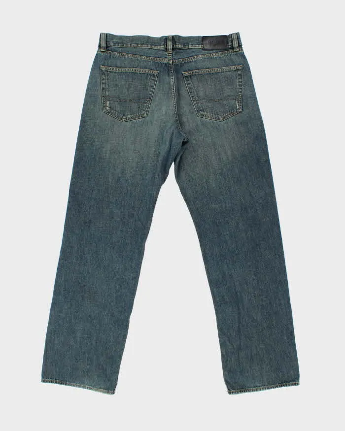 Vintage Y2K 00s Hugo Boss Texas Mud Wash Wide Leg Denim Jeans - W36 L32 sold by Rokit product image thumbnail 2