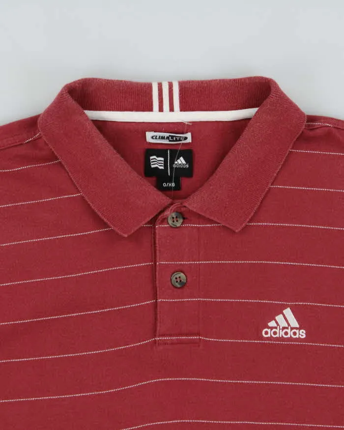 Vintage Y2K 00s Adidas ClimaLite Striped Embroidered Short Sleeve Polo Shirt - XL sold by Rokit product image thumbnail 5