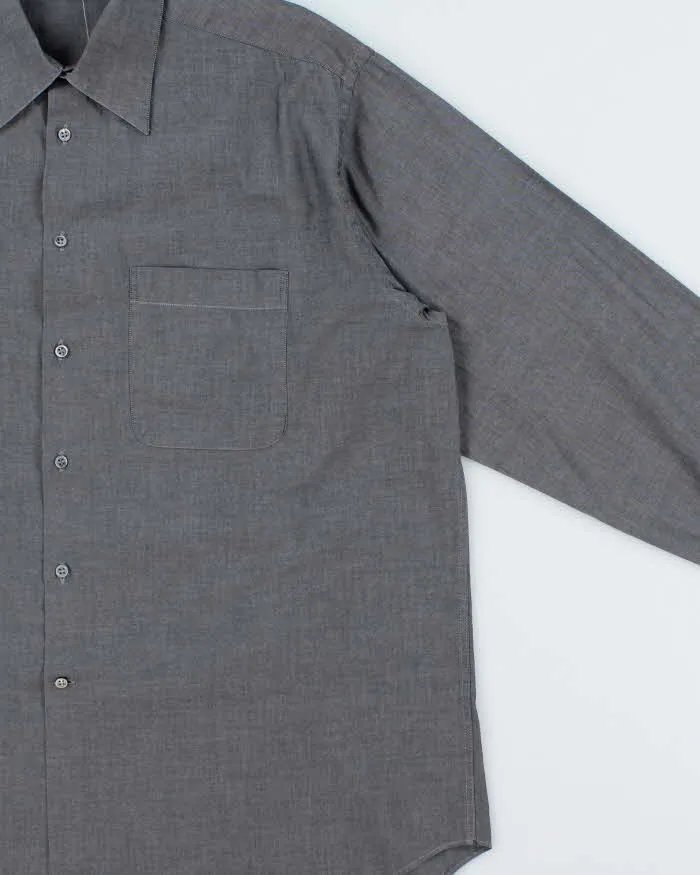 Vintage 1990s Giorgio Armani Le Collezioni Chambray Long Sleeve Shirt - L sold by Rokit product image thumbnail 3