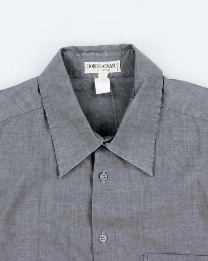 Vintage 1990s Giorgio Armani Le Collezioni Chambray Long Sleeve Shirt - L sold by Rokit product image thumbnail 5