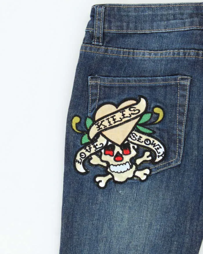 Vintage Y2k 00s Ed Hardy Embroidered Skinny Jeans - W27 L32 sold by Rokit product image thumbnail 5