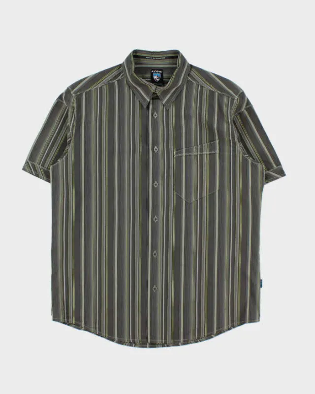 Vintage Y2K 00s Kuhl Suncel Striped Short Sleeve Shirt - M made by Rokit