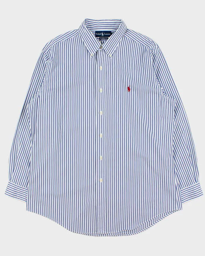 Vintage Y2K 00s Ralph Lauren Classic Fit Striped Long Sleeve Shirt - XXL sold by Rokit