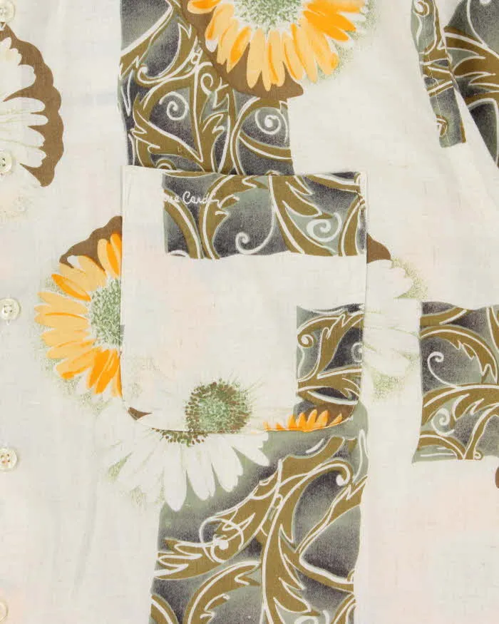 Vintage 1990s Pierre Cardin Espace Floral Linen Short Sleeve Shirt - L sold by Rokit product image thumbnail 4