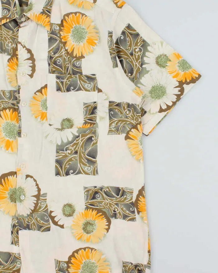Vintage 1990s Pierre Cardin Espace Floral Linen Short Sleeve Shirt - L sold by Rokit product image thumbnail 3
