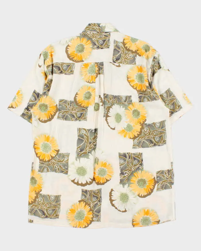 Vintage 1990s Pierre Cardin Espace Floral Linen Short Sleeve Shirt - L sold by Rokit product image thumbnail 2