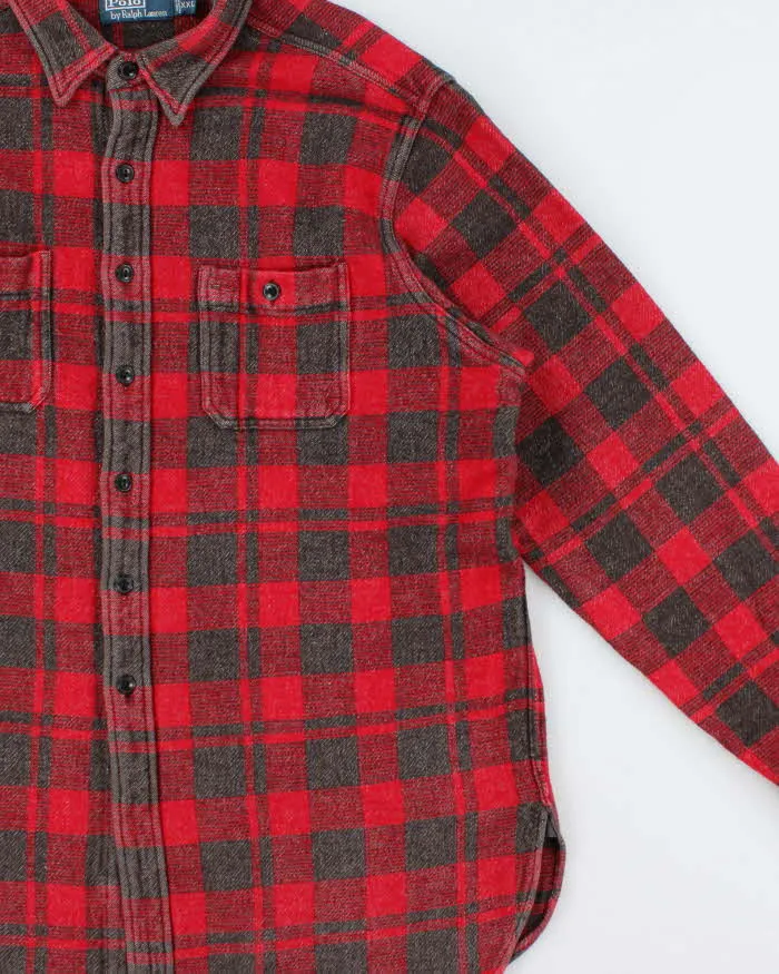 Vintage Y2K 00s Polo Ralph Lauren Heavyweight Plaid Long Sleeve Flannel Shirt - XXL sold by Rokit product image thumbnail 3