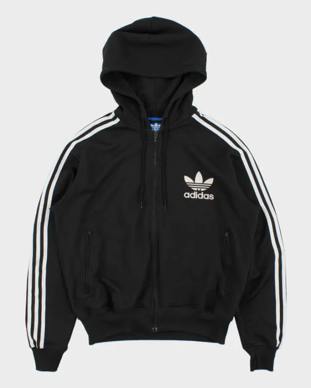 Vintage Y2K 00s Adidas Originals Felt Trefoil Hooded Track Jacket - M sold by Rokit