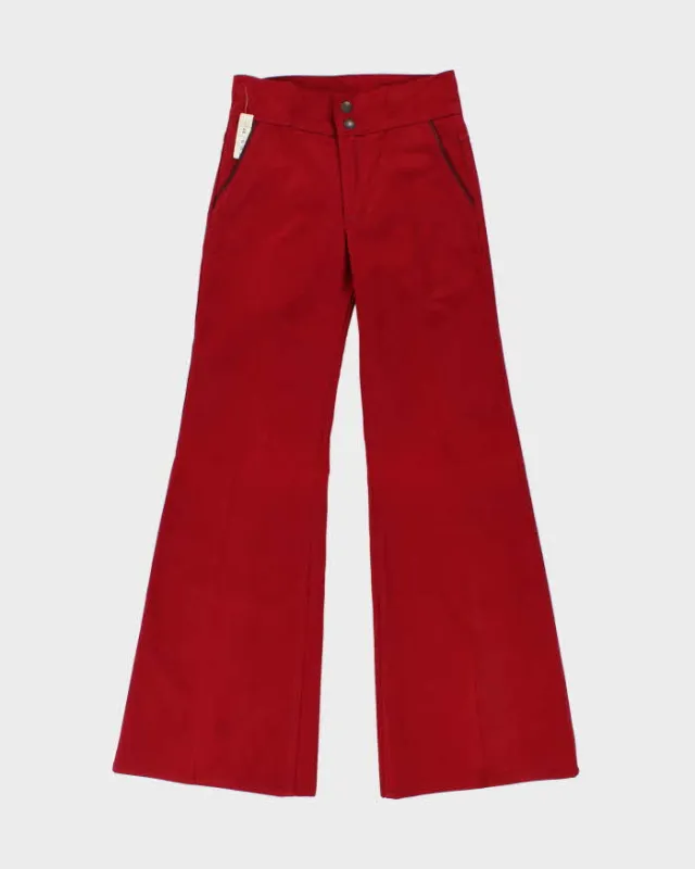 DSWT 1970s Pooh Jeans High Waisted Brushed Cotton FlaredJeans - W27 L32 made by Rokit