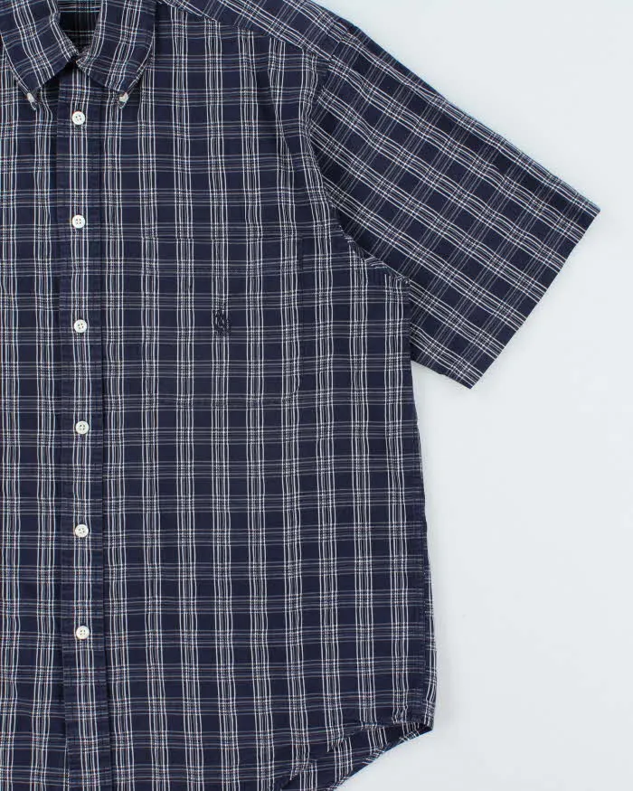 Vintage Y2K 00s Nautica Navy Plaid Short Sleeve Shirt - M sold by Rokit product image thumbnail 3