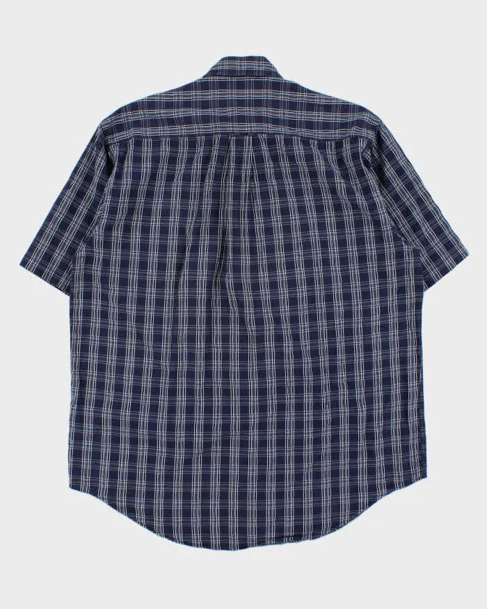 Vintage Y2K 00s Nautica Navy Plaid Short Sleeve Shirt - M sold by Rokit product image thumbnail 2