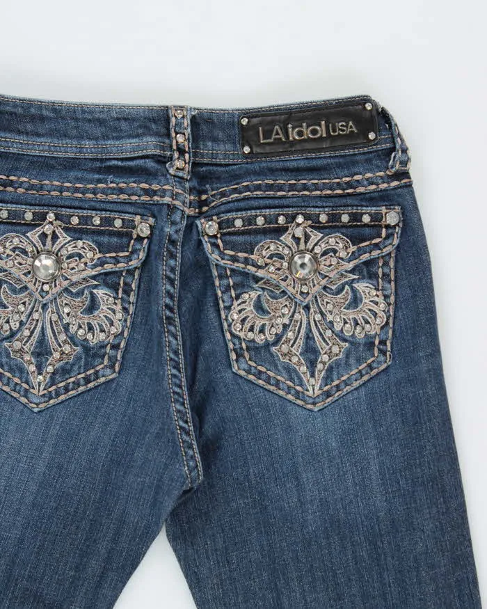 Vintage Y2k 00s LA Idol Rhinestone Bootcut Jeans - W29 L34 sold by Rokit product image thumbnail 4