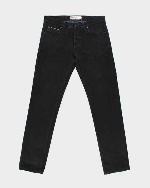 Naked & Famous x Frank & Oak Black Selvedge Twisted Welt Slim Fit Denim Jeans - W34 L34 sold by Rokit