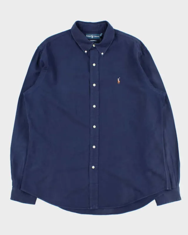 Vintage Y2K 00s Ralph Lauren Silk Linen Blend Classic Fit Long Sleeve Shirt - XL sold by Rokit