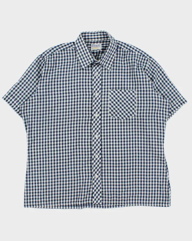 Vintage 1980s Sears Sport Life Gingham Check Short Sleeve Shirt - XL made by Sears